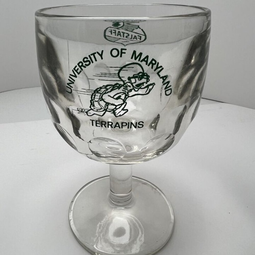 1960s Falstaff Beer University of Maryland Terrapins Glass